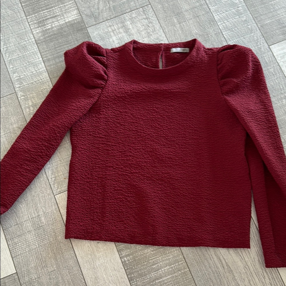 Chic Burgundy Textured Top